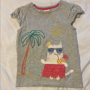 Gymboree Gray Cat Graphic Kids T-Shirt